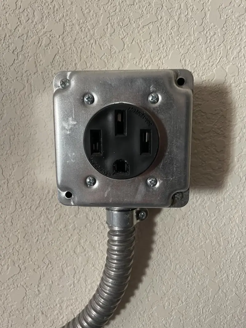 NEMA 14-50 outlet installed for Smart Home Electrical in Asbury